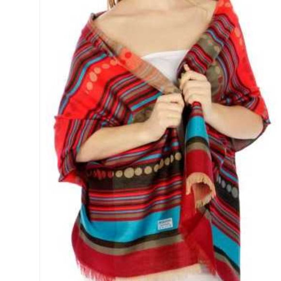 Multi color stripe pashmina Shawl Scarf - Picture 1 of 1